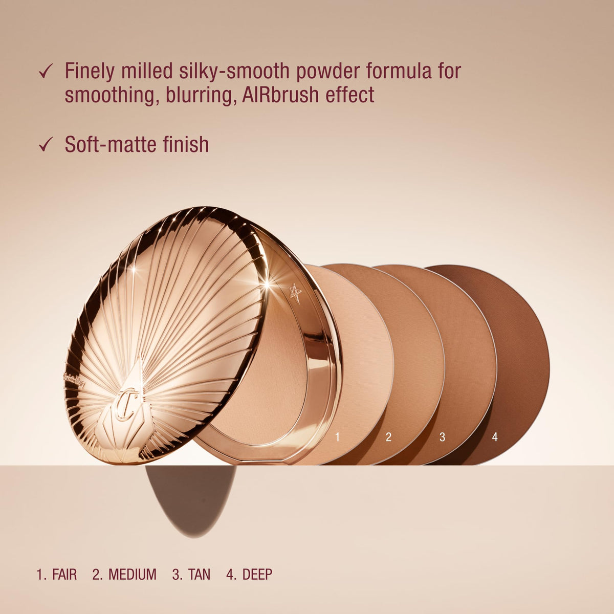 Charlotte Tilbury Airbrush Matte Bronzer - Smoothing & Blurring Powder Charlotte Tilbury