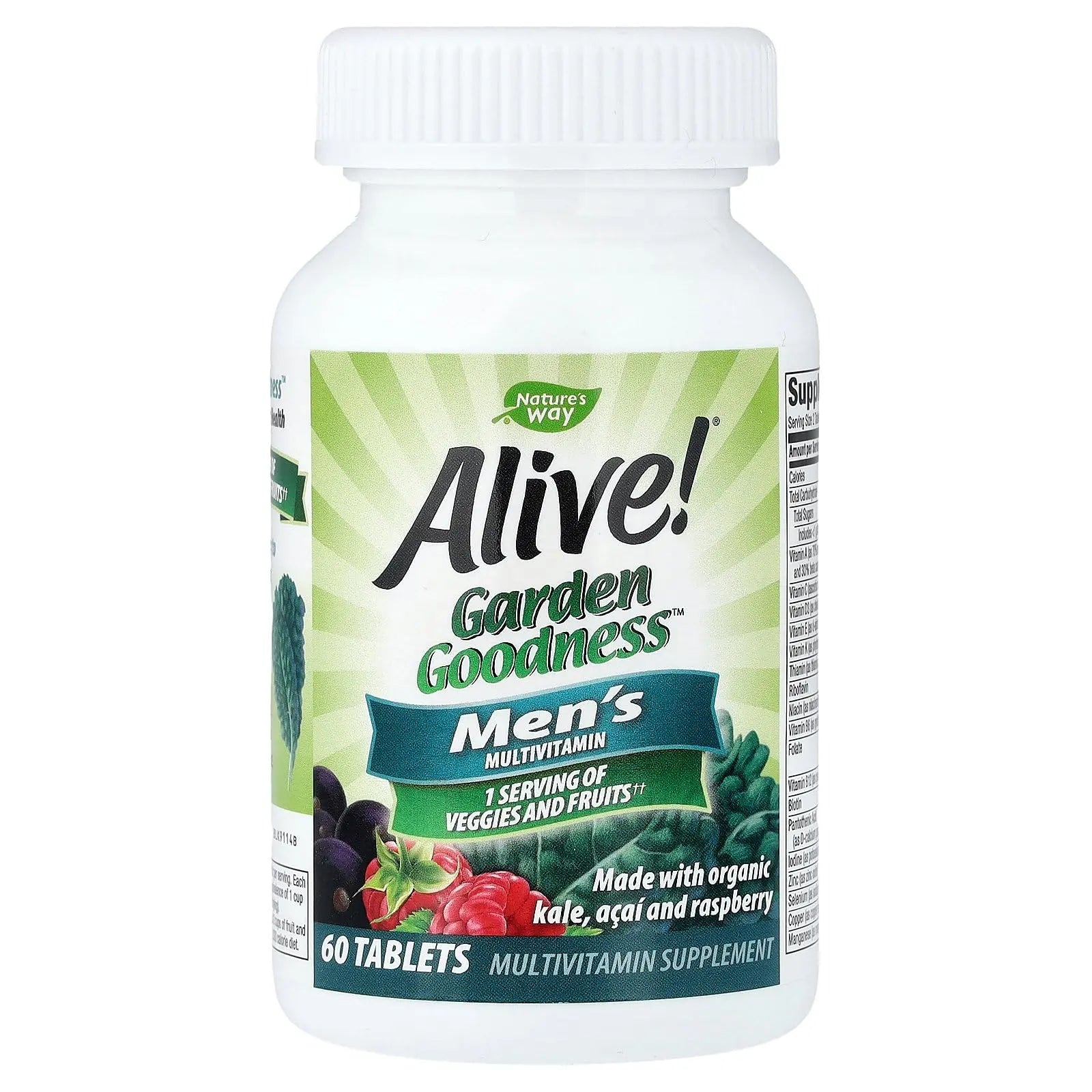 Nature's Way Alive! Garden Goodness Men's Multivitamin, Veggie & Fruit Blend (1400mg per serving), Made with Organic Kale, 60 Count Nature's Way buy australia supplements
