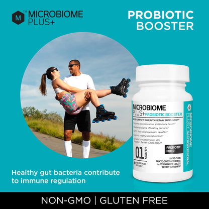 Microbiome Plus Prebiotics scFOS Prebiotic Fiber, Boosts Probiotic Benifits, GI Digestive Supplements, Allergy Safe and Gluten-Free Microbiome Plus