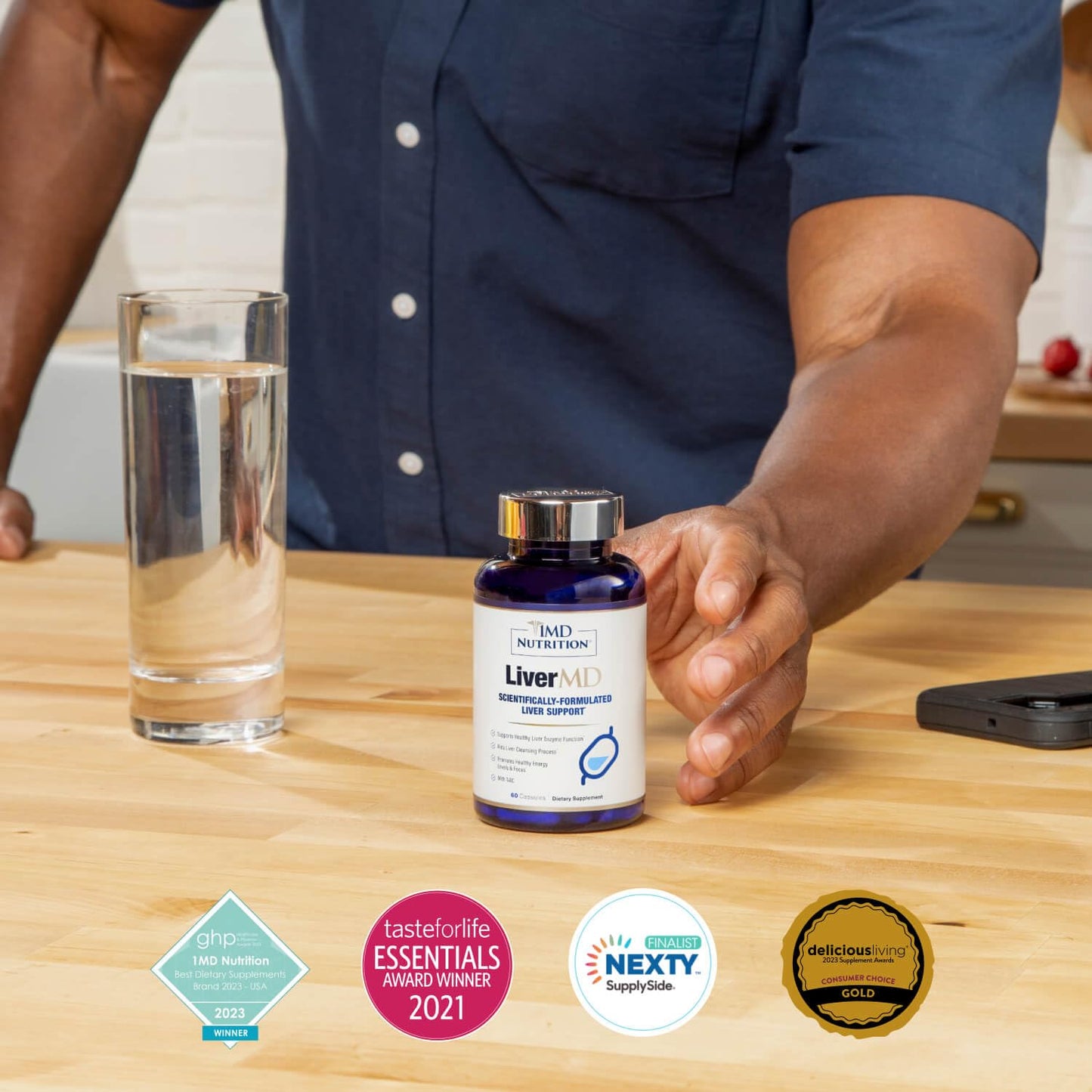 1MD Nutrition LiverMD - Liver Support Supplement | Siliphos Milk Thistle Extract & NAC - Supports Healthy Energy, Immunity & Overall Health 1MD Nutrition
