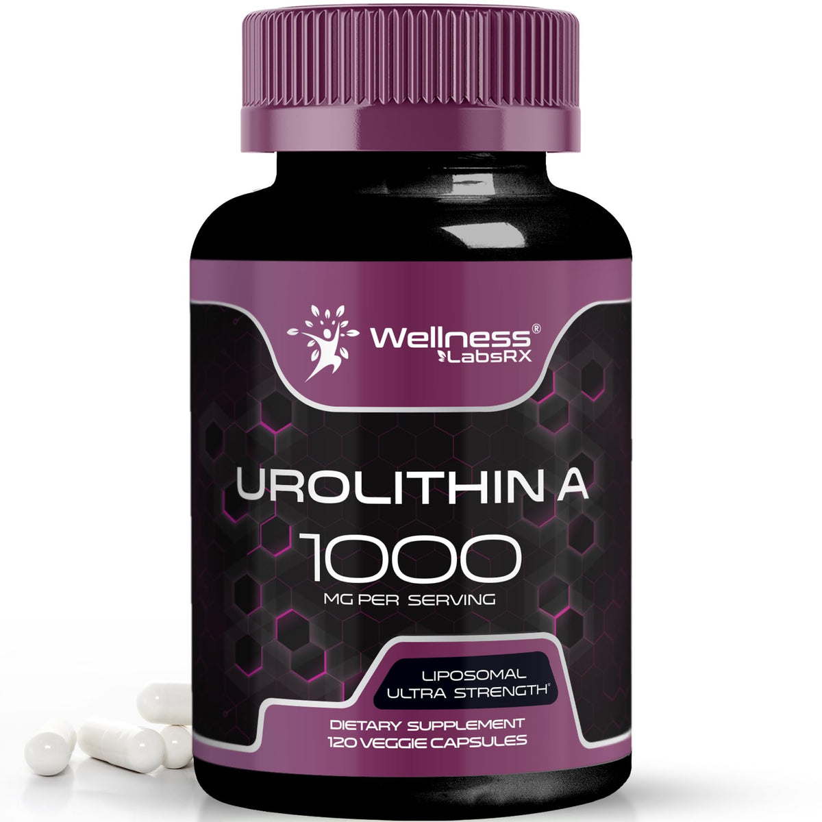 Urolithin A Supplement Capsules 1,000mg (98.9% Pure) – Advanced Urolithin A+ Formula for Cellular Renewal & Mitochondrial Support WELLNESS LABSRX