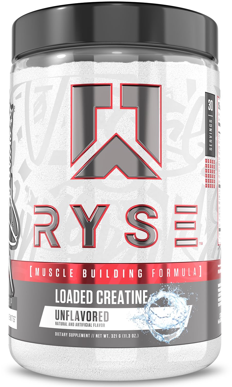 RYSE Loaded Creatine for Men & Women - Electric Lemonade - Muscle Building Formula with 3 Forms of Electrolytes, Betaine Anhydrous and Peak ATP - Strength, Power & Endurance Support - 30 Servings