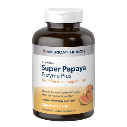 American Health Products Super Papaya Enzyme Plus 360 Tablets American Health