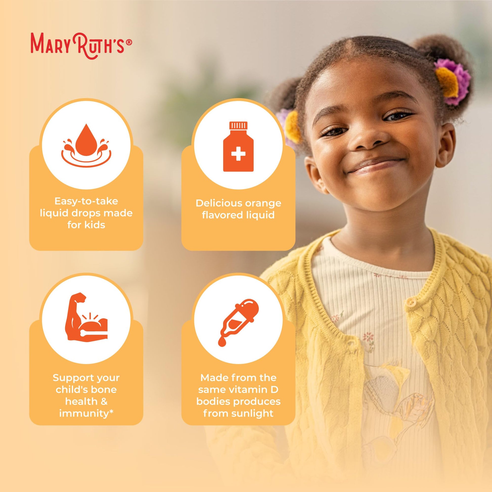 MaryRuth Organics USDA Organic Vitamin D3 Liquid Drops for Kids | 640 IU Vitamin D3 Per Serving | Kids Immune Support & Bone Health Supplement | Formulated for Ages 4-13 | 0.5oz | 30 Servings MARYRUTH'S buy australia supplements