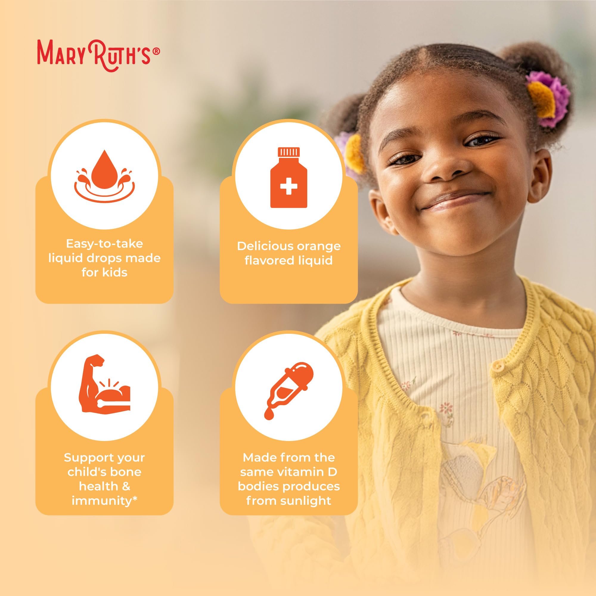 MaryRuth Organics USDA Organic Vitamin D3 Liquid Drops for Kids | 640 IU Vitamin D3 Per Serving | Kids Immune Support & Bone Health Supplement | Formulated for Ages 4-13 | 0.5oz | 30 Servings MARYRUTH'S buy australia supplements