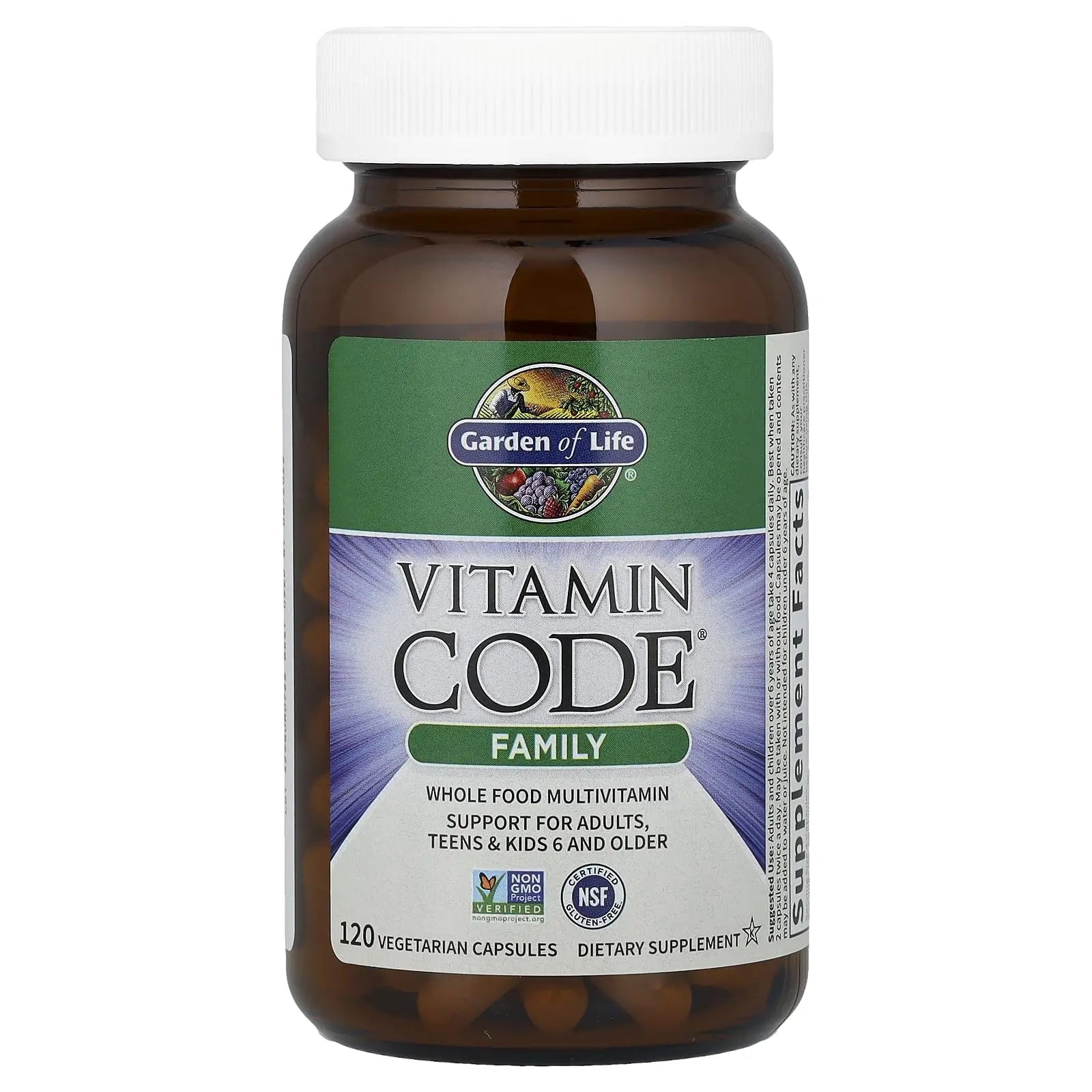 Garden of Life Multivitamin for Women, Men & Kids Age 6 and up, Vitamin Code Family Multi - 120 Vegetarian Capsules, Whole Food Vitamins Garden of Life buy australia supplements