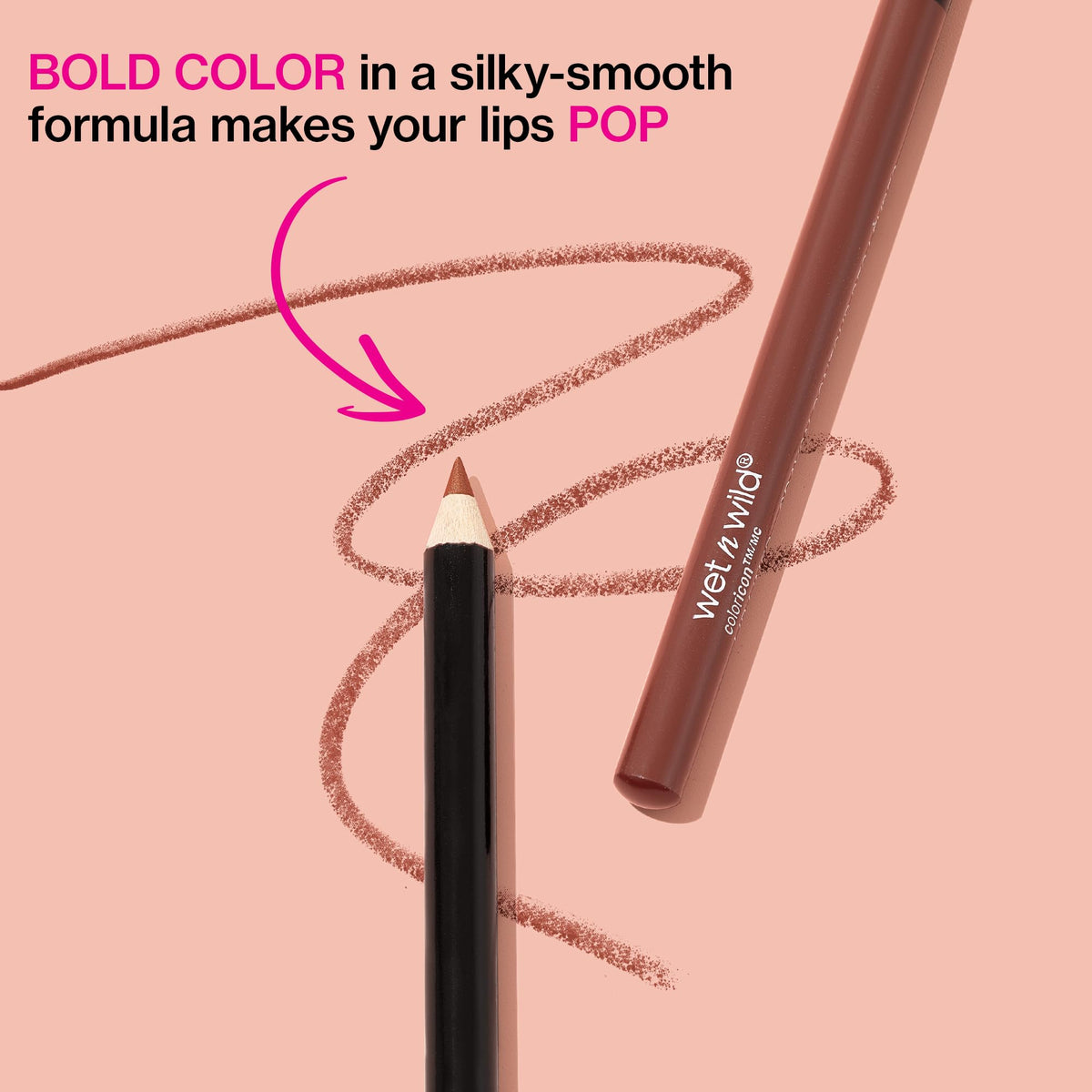 wet n wild Lip Liner Pencil Color Icon Lip Color Makeup, Dark Brown Chestnut wet n wild