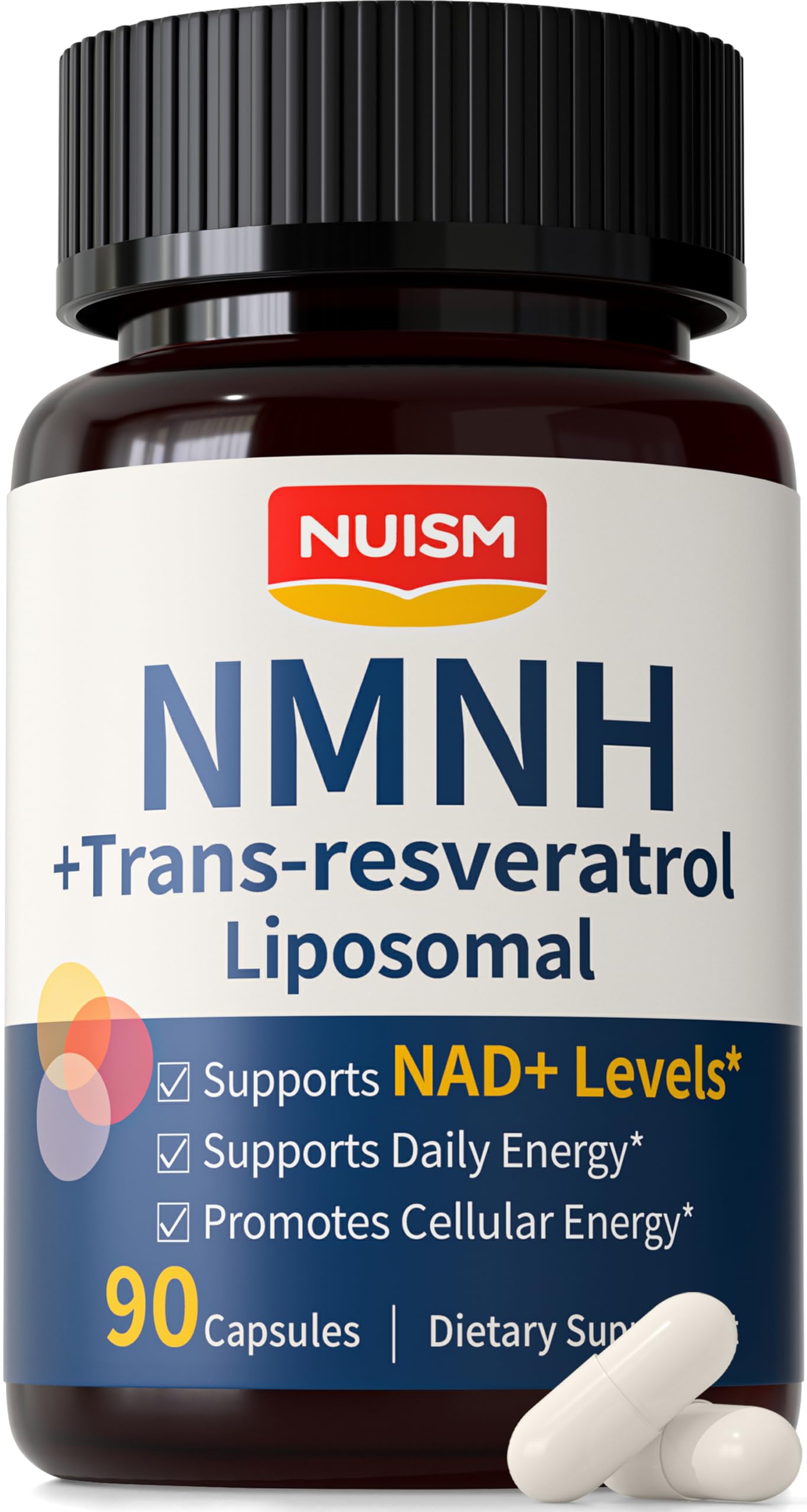 NUISM NMNH NAD+ Supplement, Liposomal 600mg NMN NAD+ and Resveratrol Complex for Cellular Energy, Healthy Aging & Metabolic Support, 90 Capsules NUISM buy australia supplements