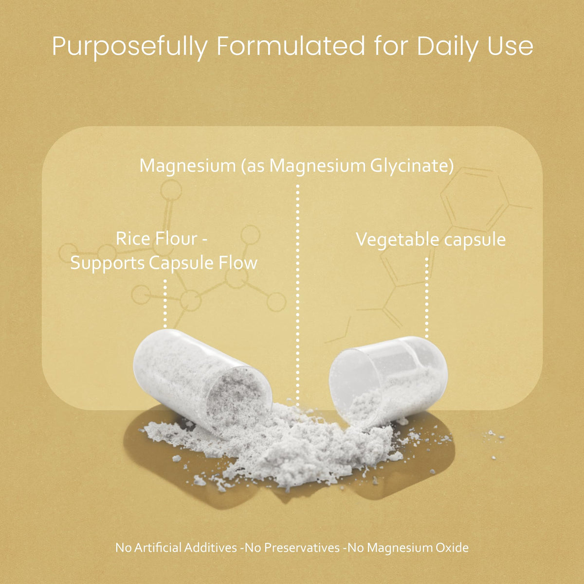 NaturaLife Labs Magnesium Glycinate - 450 mg per Serving – 120 Vegan Capsules - Non-GMO, Gluten-Free, Vegan NaturaLife Labs
