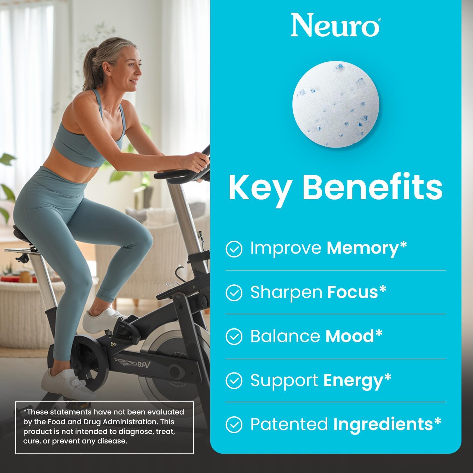 Neuro Memory & Focus Gum - Nootropic Gum with Vitamin B12, Vitamin B6, L-Theanine & Ginseng Extract - Natural Brain Support Supplement - Vegan, Caffeine & Sugar Free Chews - Peppermint, 90 ct Neuro buy australia supplements