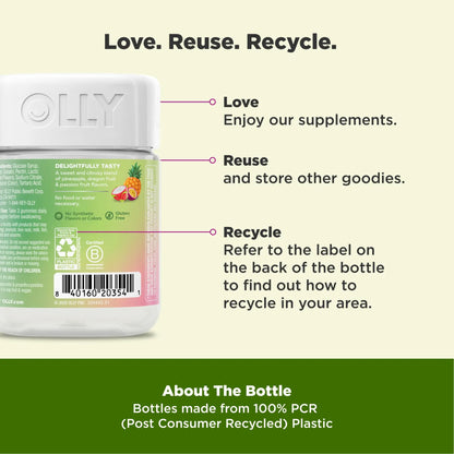 OLLY Supergood Superfoods Gummies, Supports Immune System & Digestive Health,* 15 Superfoods, Prebiotics, Vitamin C, Tropical Bliss Flavor OLLY