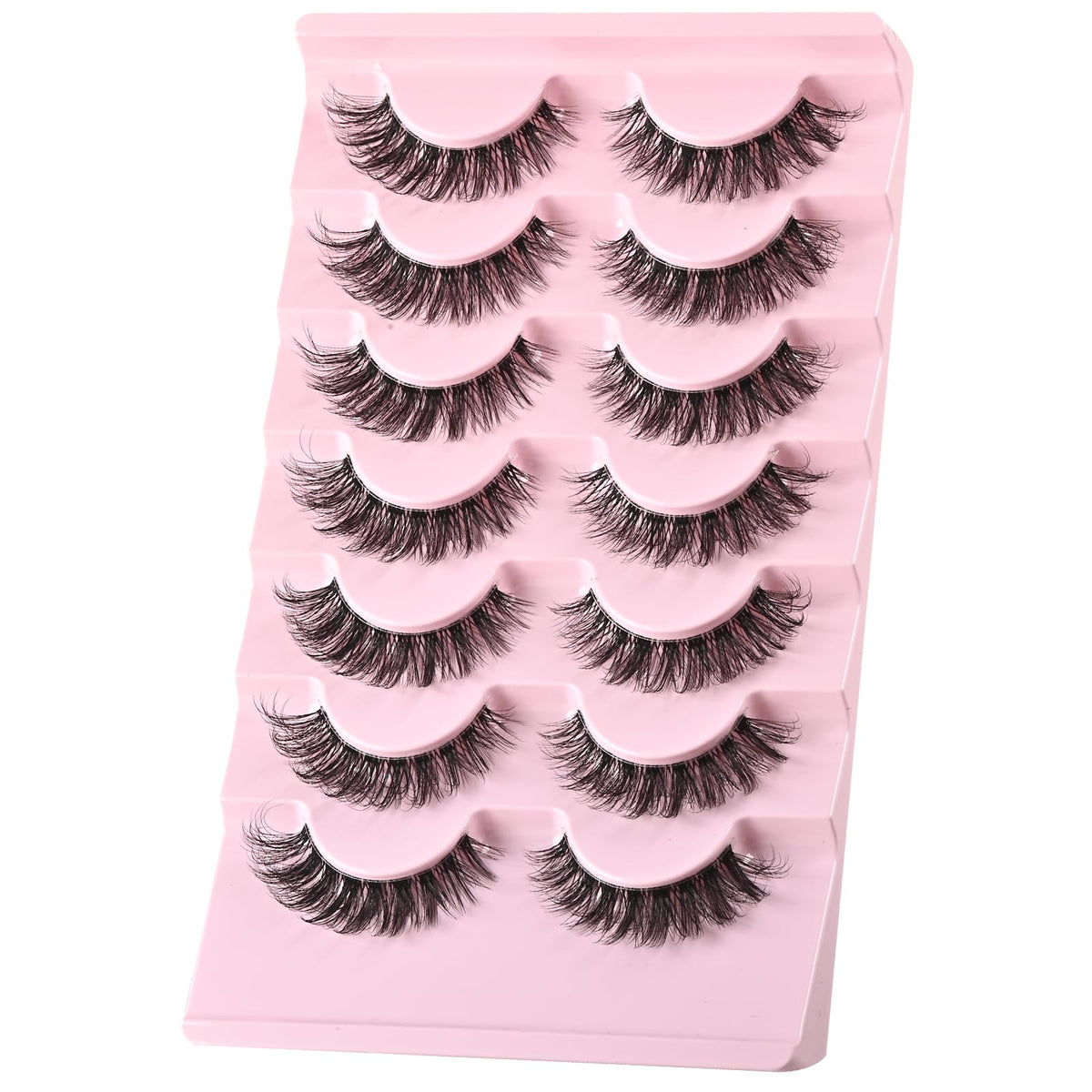 FARRED Cat Eye Lashes Natural Eyelashes Short Wispy Lash Strips Volume Cateye False Eyelash Medium Length Fake Lashes Natural Looking Hybrid Clusters Full Demi Wispies Strip Pestañas (A1 | 8-14MM) FARRED