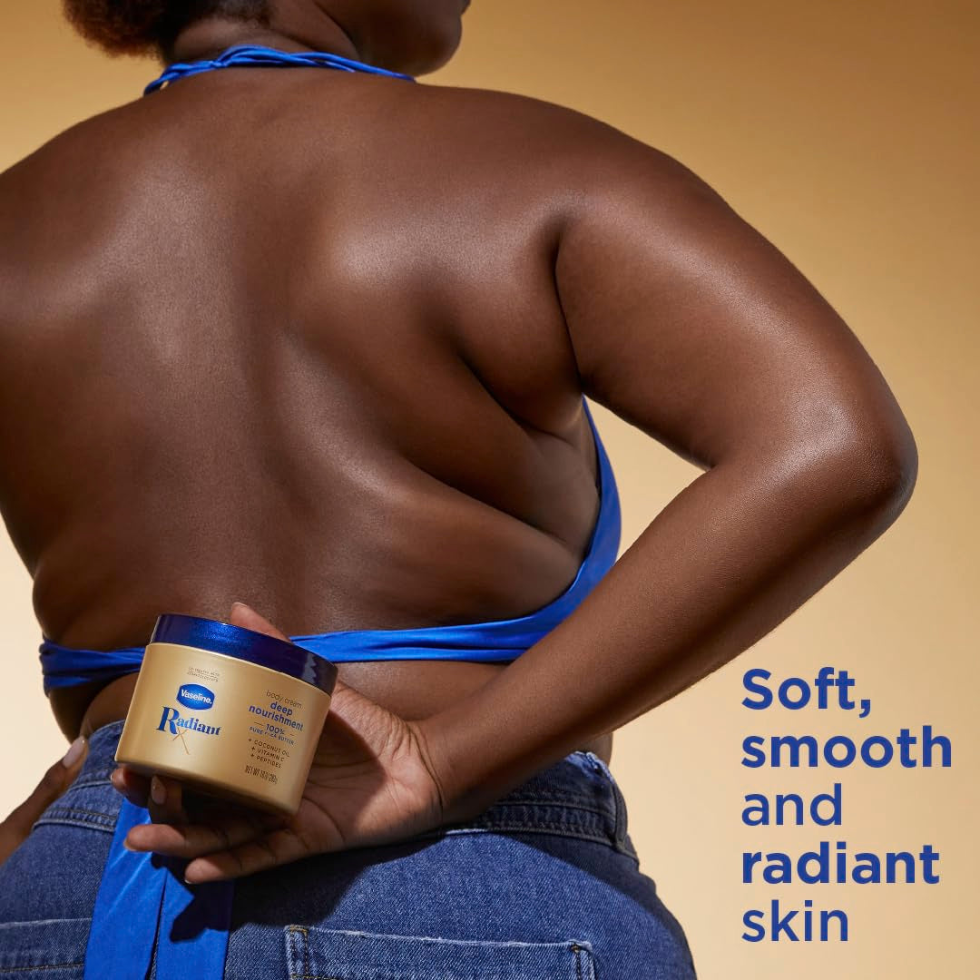 Vaseline Radiant X Deep Nourishment Body Cream For Dry Skin 10oz Vaseline