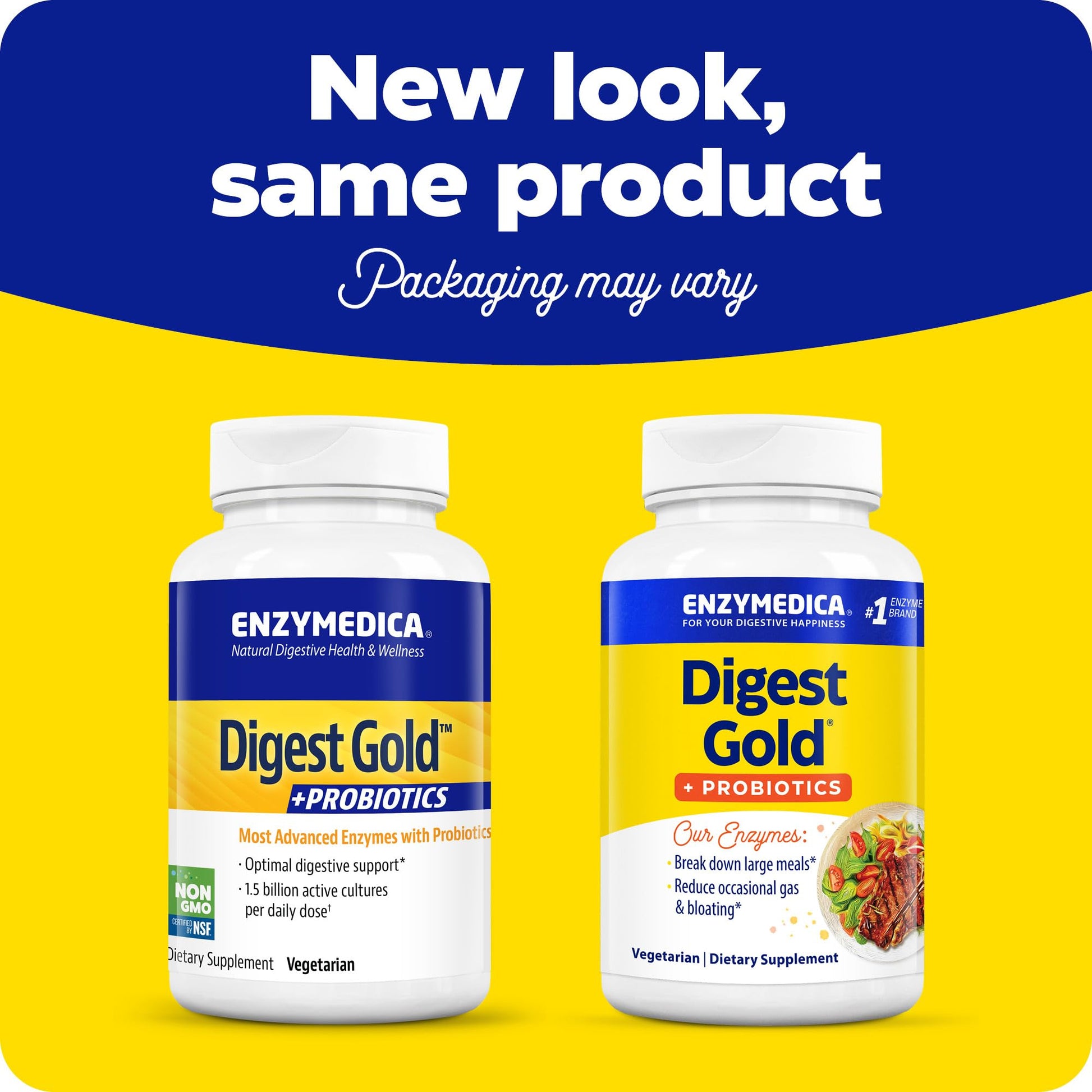 Enzymedica Digest Gold + Probiotics - Digestive Enzyme Supplement for Women & Men, Enzyme and Probiotic Capsules for Digestion, Gut Health Support, Helps Gas & Bloating, Vegetarian - 45 Caps Gsupps Australia
