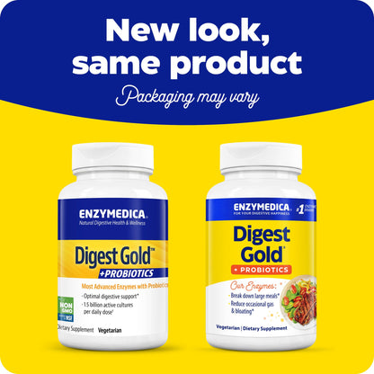 Enzymedica Digest Gold + Probiotics - Digestive Enzyme Supplement for Women & Men, Enzyme and Probiotic Capsules for Digestion, Gut Health Support, Helps Gas & Bloating, Vegetarian - 45 Caps Gsupps Australia