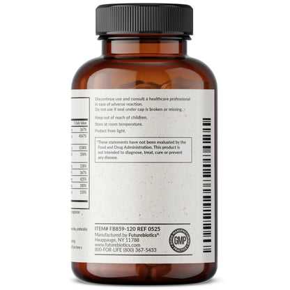 Futurebiotics Vitamin B Complex with Vitamin C Supports Energy Production, Nervous System & Immune Support - Non-GMO, 120 Vegetarian Capsules Futurebiotics