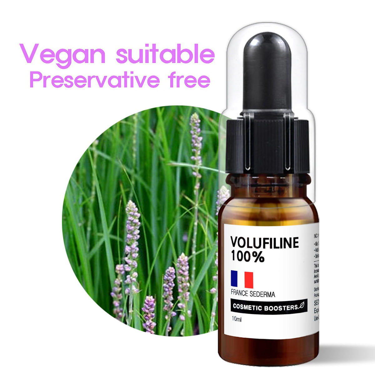 [ Volufiline 10ml ] Cosmetic Ingredient - 100% Volufiline 10ml(0.34 fl. oz) France SEDERMA | Cosmetic Grade | For face and body Improve Skin Elasticity, Wrinkle Improvement COSMETIC BOOSTERS