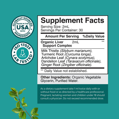 Deep Liver Cleanse, Detox & Repair with Milk Thistle Liquid Drops - Liver Detox Liquid Artichoke Extract with Dandelion Leaf, Ginger & Turmeric Curcumin for Immunity & Daily Cleanse - 2Fl OZ Gsupps Australia