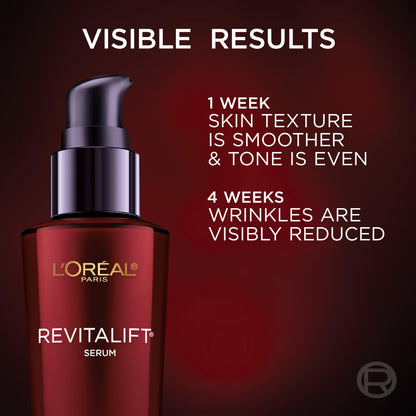 L'Oreal Paris Revitalift Triple Power Anti-Aging Concentrated Face Serum, Hyaluronic Acid and Pro-Xylane, Reduces Wrinkles 1 oz L'Oreal Paris