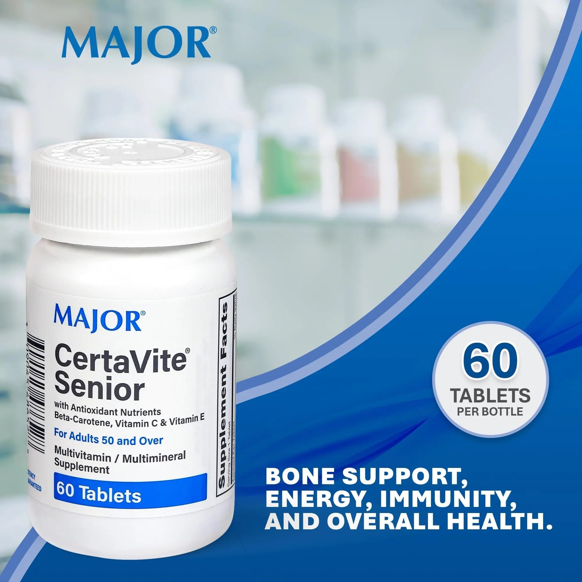 MAJOR CertaVite Senior Multivitamin with Antioxidants – Multivitamin for Women and Men with Beta-Carotene, Iron MAJOR buy australia supplements