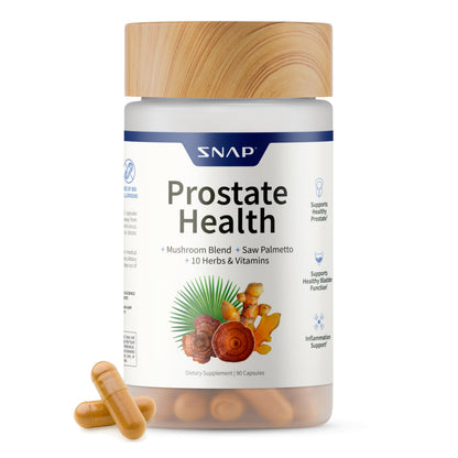 Snap Supplements Prostate Health Supplement with Saw Palmetto for Men, DHT Blocker - Helps Support Male Urinary Tract and Prostate for Mens Health Snap Supplements