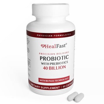 HealFast Physician Formulated Probiotic Supplement - 40 Billion CFU - Live Prebiotics and Probiotics for Men and Women - Probiotics for Gut Health - Non-GMO and Vegan - 30 Day Supply HealFast buy australia supplements