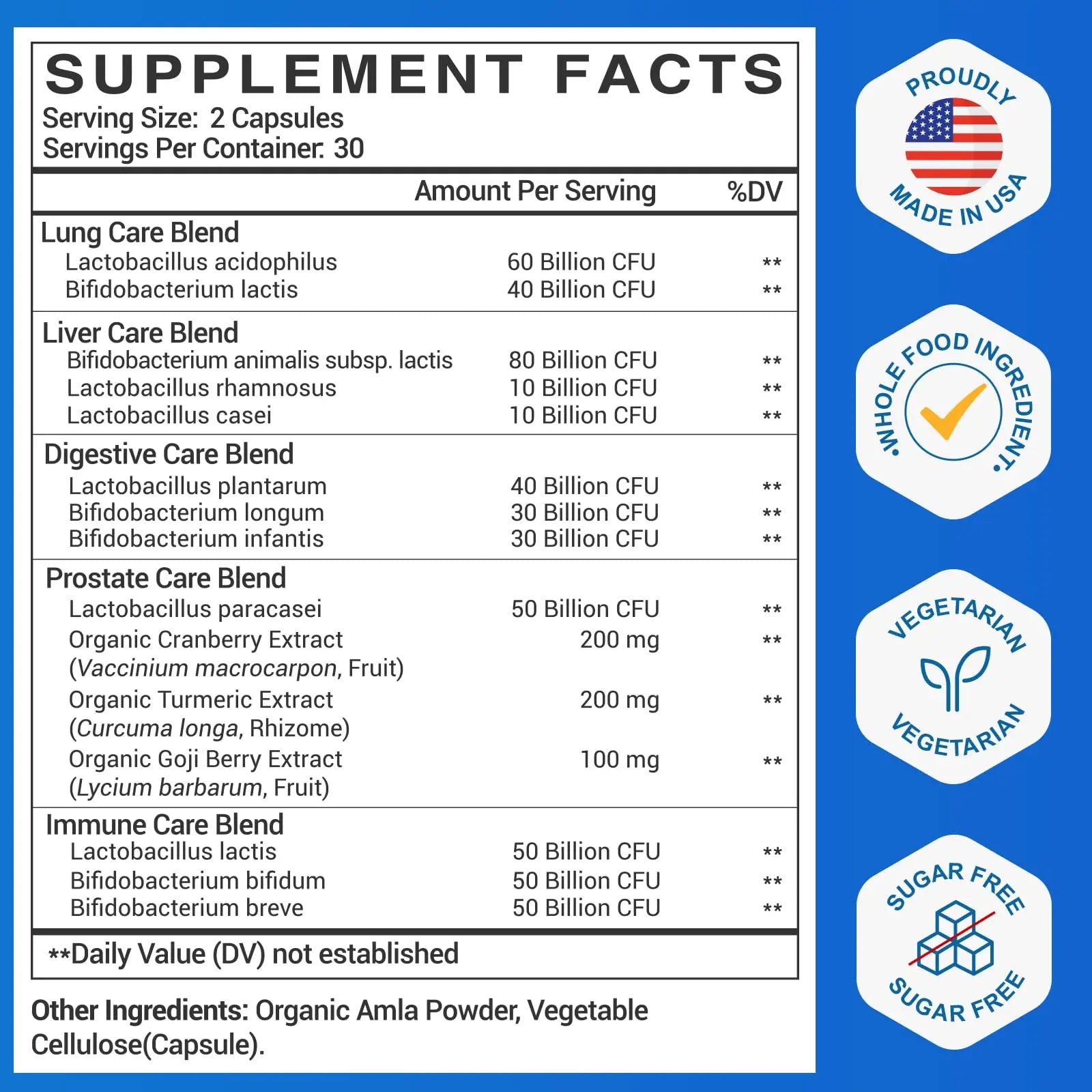 Probiotics for Men, 500 Billion CFU & 12 Mens Probiotic for Digestive Health + 4 Organic Prebiotic Fiber, for Digestive, Gut, Immune Health, Bloating, Gas, Energy Support, Shelf Stable - 120 Capsules CFUKING buy australia supplements
