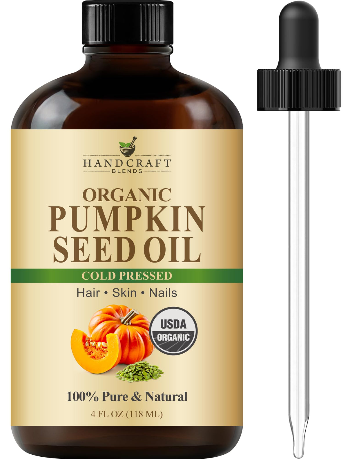Handcraft Blends Organic Pumpkin Seed Oil - 4 Fl Oz Handcraft Blends