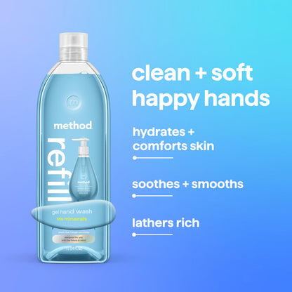 method Gel Hand Wash Refill, Sea Minerals, 34 fl oz Method