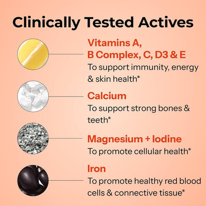 HUM Base Control Multivitamin for Women with Vitamin C, Iron, Biotin, Zinc, B Complex, Daily Women's Multivitamin, 22 Essential Vitamins & Minerals, Support for Pre-Menopause, Gluten Free, 30 Capsules