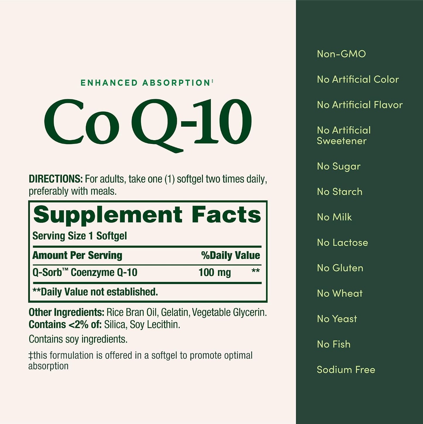 Nature's Bounty CoQ10, Helps Maintain Healthy Blood Pressure, 100 mg, Rapid Release Softgels, 75 Count Gsupps Australia