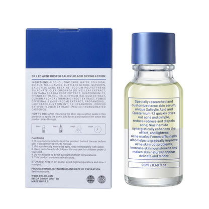Dr.Leo 1.8% Salicylic Acid Acne Spot Treatment Drying Lotion, 0.34oz Dr.Leo
