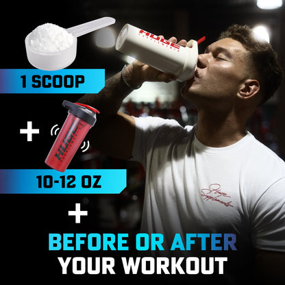Huge Creatine HMB + LCLT, 5g Micronized Creatine Monohydrate with 3g HMB & 2g L-Carnitine L-Tartrate for Muscle Growth, Increased Strength, Enhanced Recovery & Improved Performance (Fruit Punch)