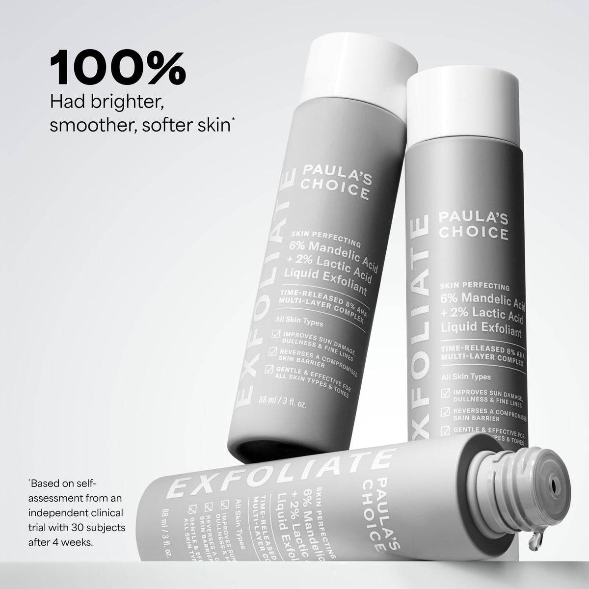 Paula's Choice 6% Mandelic + 2% Lactic Acid Liquid Exfoliant, 3 Fl Oz Paula's Choice