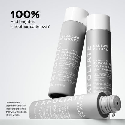 Paula's Choice 6% Mandelic + 2% Lactic Acid Liquid Exfoliant, 3 Fl Oz Paula's Choice