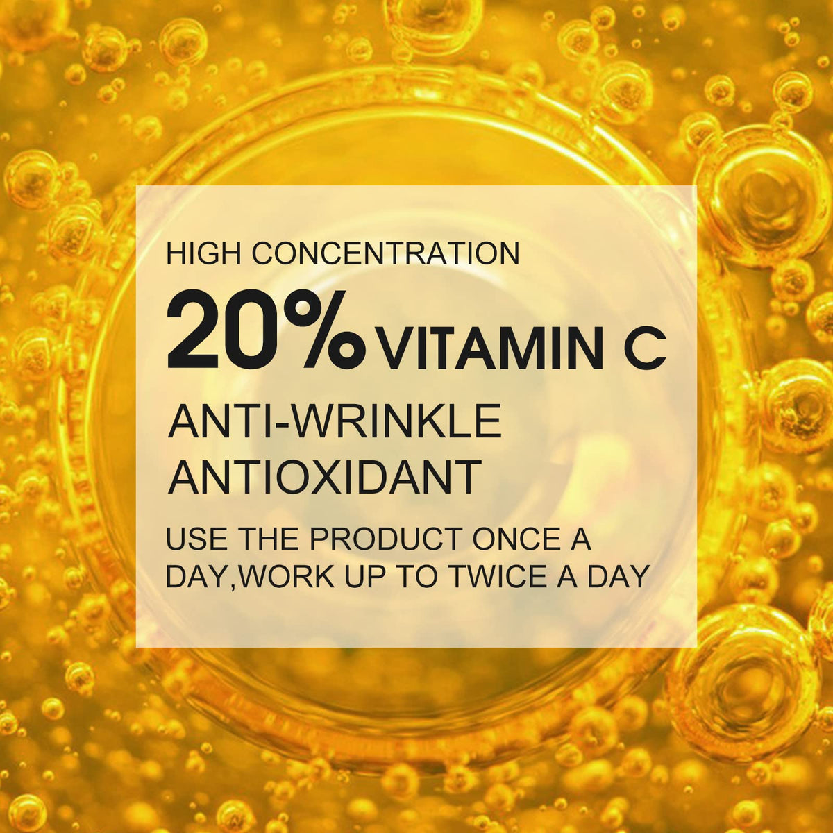 Premium 20% Vitamin C Serum For Face with Hyaluronic Acid, Retinol & Amino Acids - Boost Skin Collagen,Hydrate & Plump Skin, Anti Aging & Wrinkle Facial Serum 60ml ELBBUB
