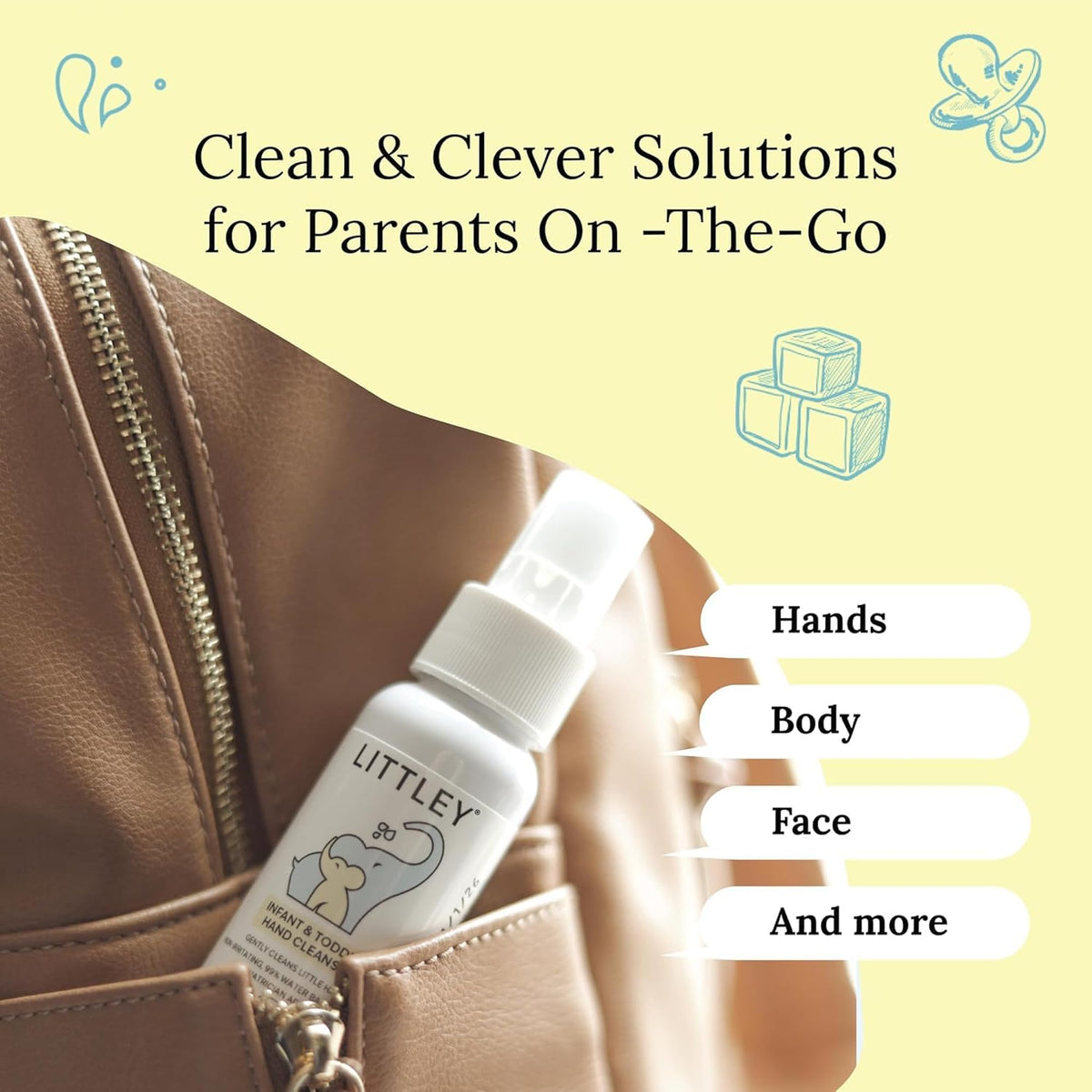Littley Infant & Toddler Hand Cleanser | HOCl Spray | 2 oz LITTLEY