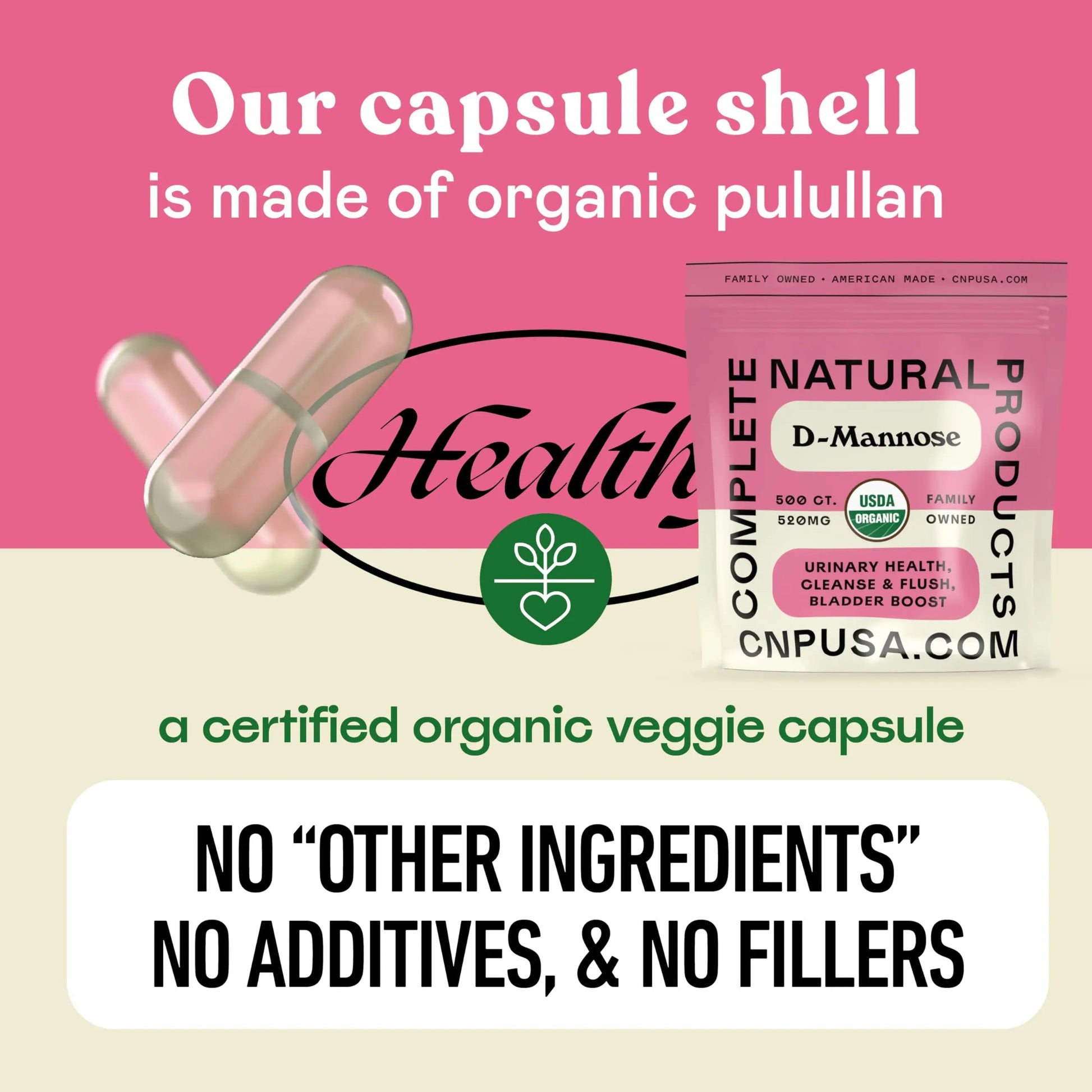 D Mannose 520mg Capsules - Organic D Mannose Supplement for UT Support, Urinary Tract Bladder Health Pills, Plant Based Formula, Vegan Non GMO, No Fillers, 500 Capsule Count Made USA Certified Kosher Complete Natural Products buy australia supplements