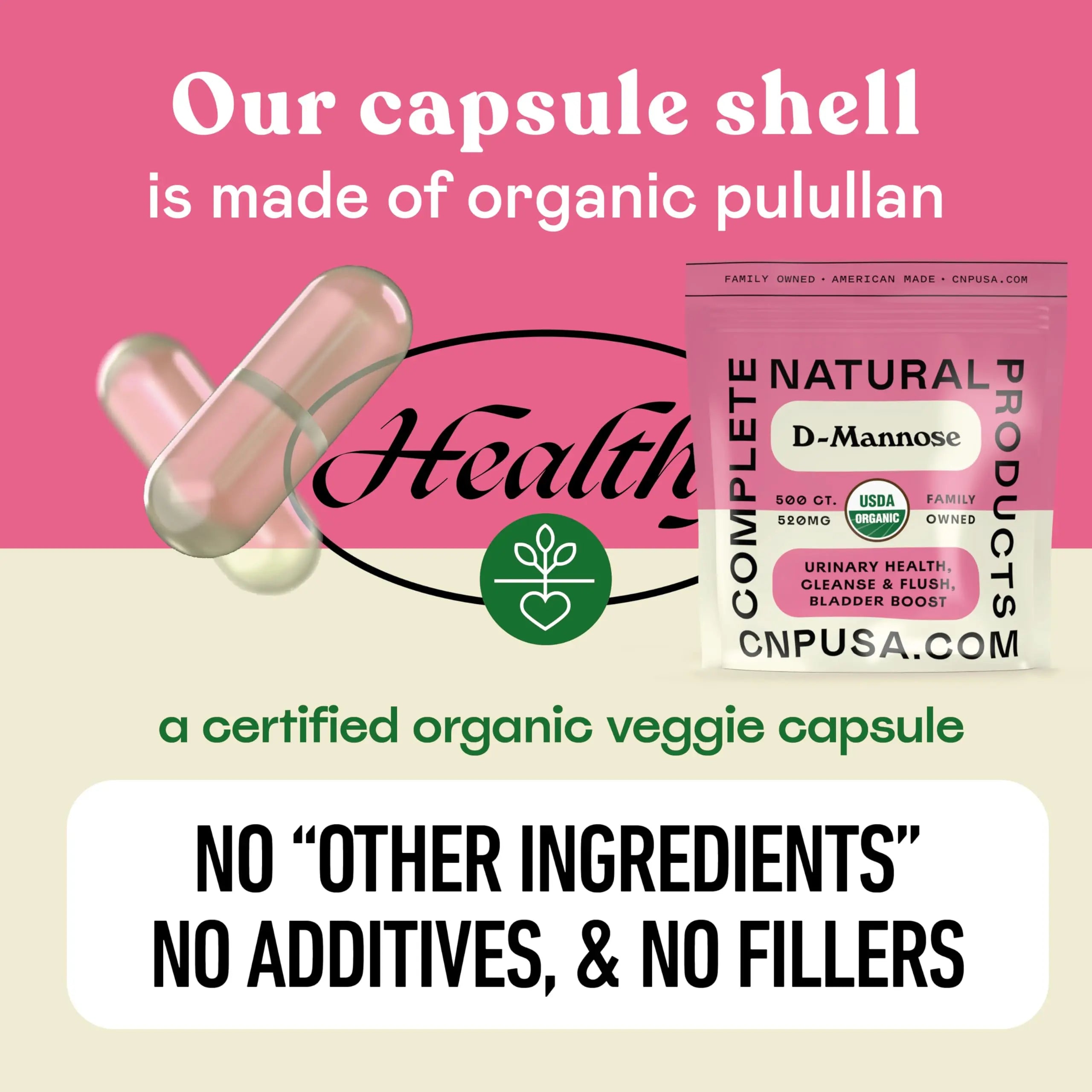 D Mannose 520mg Capsules - Organic D Mannose Supplement for UT Support, Urinary Tract Bladder Health Pills, Plant Based Formula, Vegan Non GMO, No Fillers, 500 Capsule Count Made USA Certified Kosher Complete Natural Products buy australia supplements