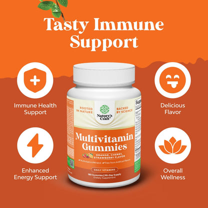 Teen Multivitamin Gummies 12-17 - Teen Boys & Girls Gummy Vitamins for Better Skin, Immune Strength, Mood & Energy Support - Teenage Girl & Boy Supplements with Zn, Mg, Vitamin A, C, D & E - 60 Ct Gsupps Australia