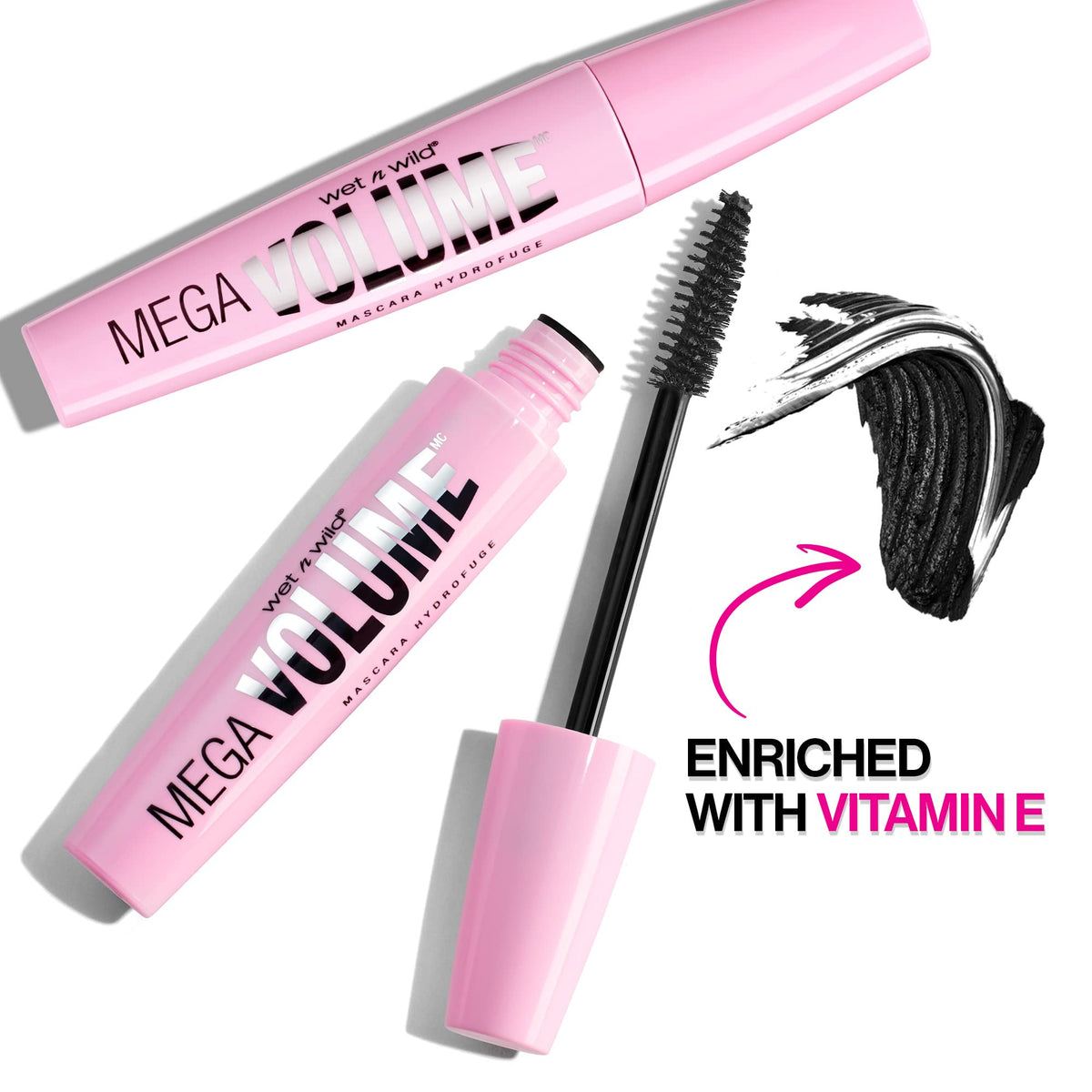 wet n wild Mascara Mega Volume - Volumizing, Waterproof, Smudge-Resistant, Cruelty-Free, Gluten-Free, Sulfate-Free & Vegan - Very Black wet n wild