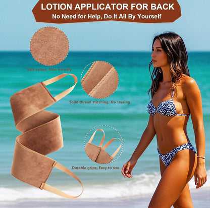 4 in 1 Luxury Velvet Tanning Mitt, Self Tanner Brush, Back Tan Applicator ANSPHIE