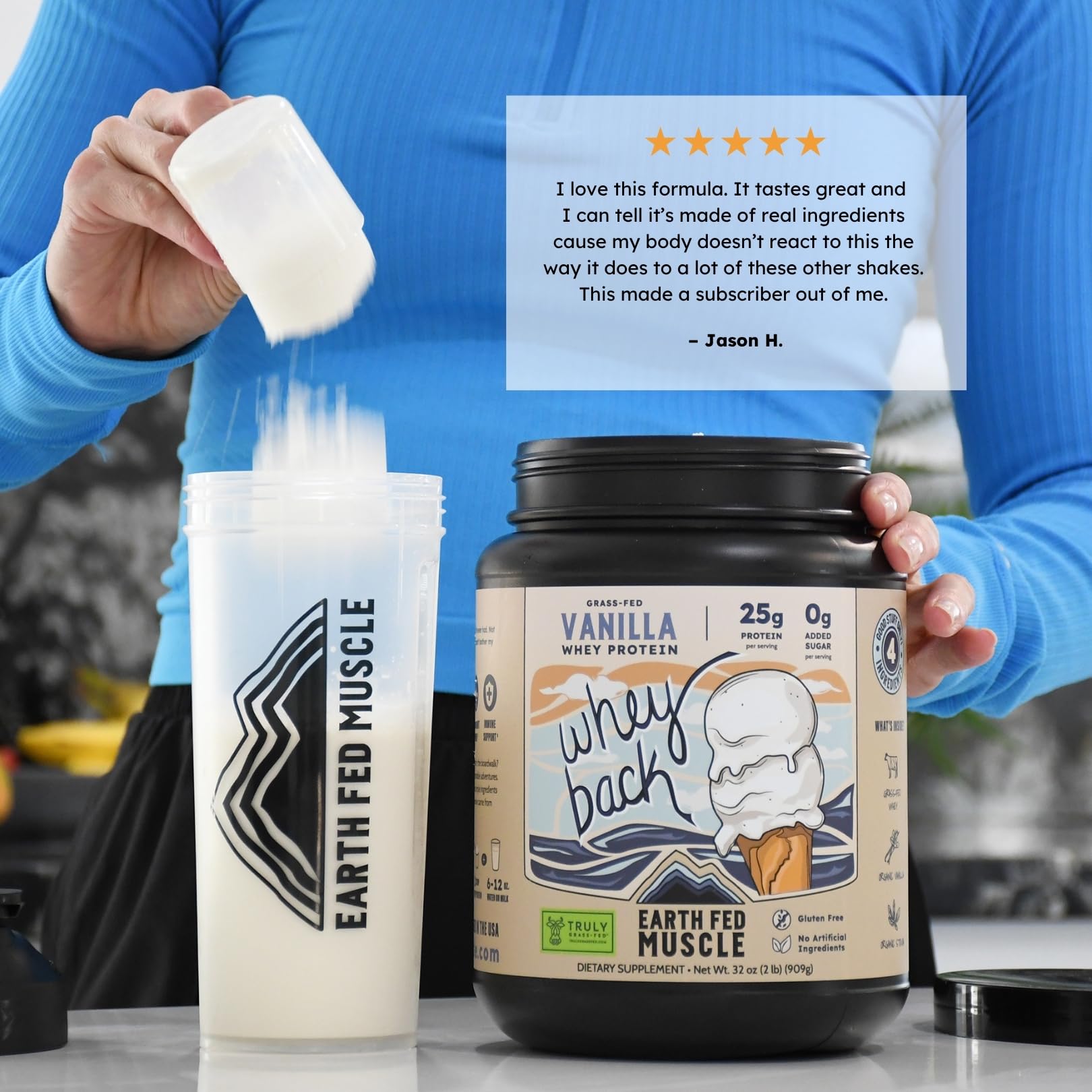 Earth Fed Muscle Whey Back Irish Grass Fed Whey Protein Isolate, Third-Party Certified. 25g Protein, Vanilla - Non-GMO, Hormone Free, Soy Free, Gluten Free - 2 LB, 29 Servings Earth Fed Muscle buy australia supplements