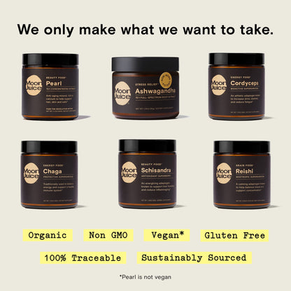 Reishi by Moon Juice - Organic Reishi Mushroom Powder Extract (700mg 1,3 and 1,6 Beta-Glucans per Serving) - Supports Mood, Concentration & Healthy Immune System - Vegan, Non-GMO (1.3oz)