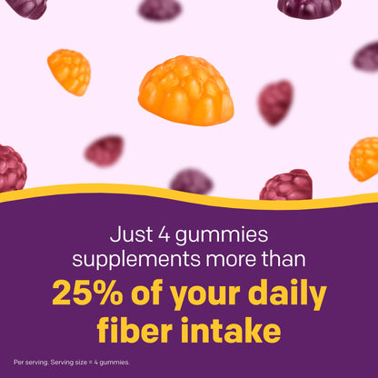 MiraFIBER Gummies from The Makers of MiraLAX, 8g of Daily Fiber Per Serving, Metabolism Support with B Vitamins, Gut Health for Men & Women MiraLAX