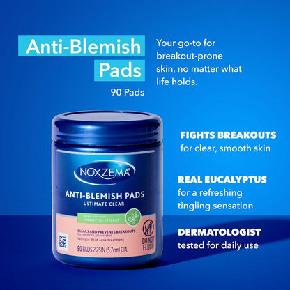 Noxzema Travel-Friendly Face Cleanser + Ultimate Clear Anti-Blemish Pads Noxzema