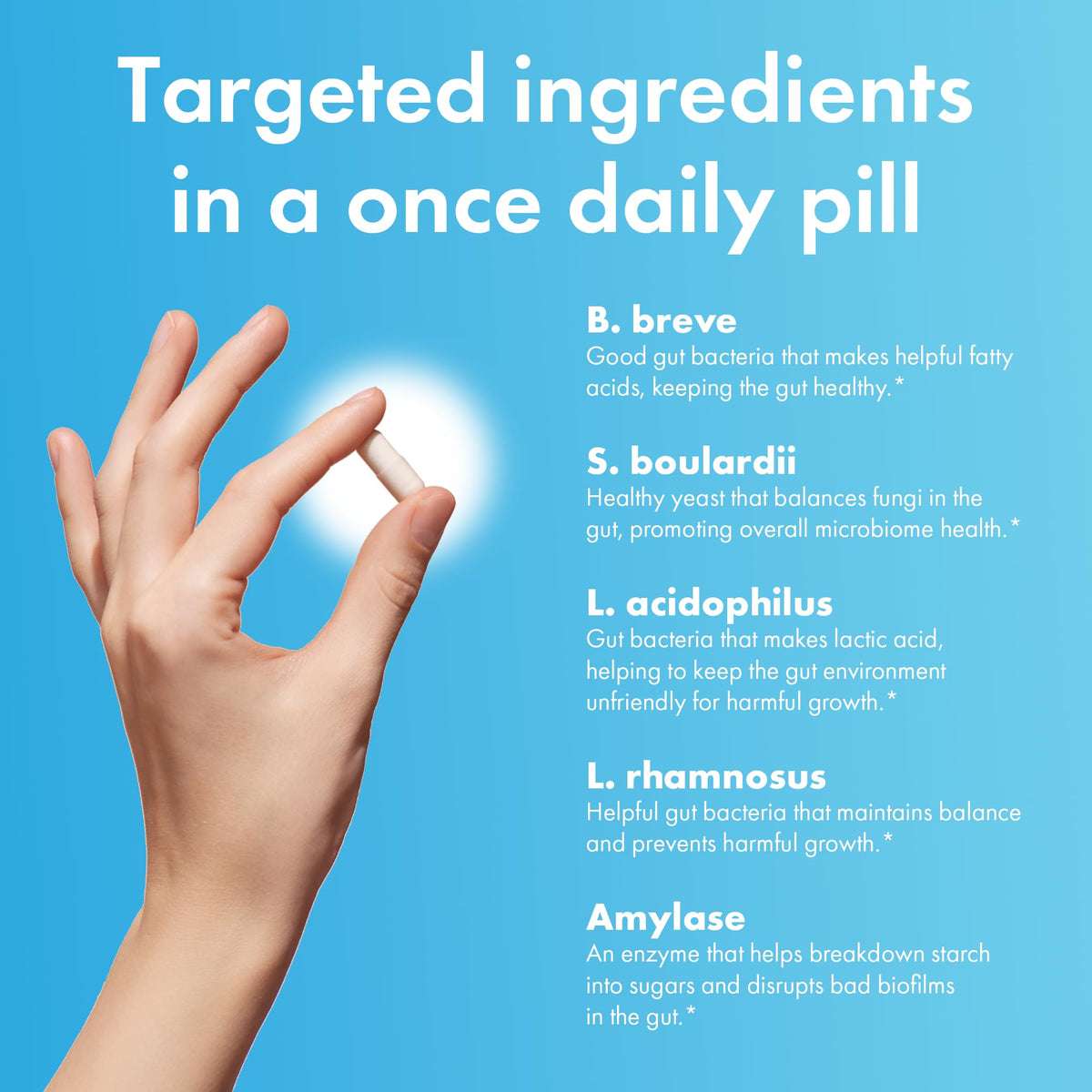 BIOHM Total Probiotic, 30 Billion CFU Daily Probiotics for Women & Men (30 Count) Helps Reduce Occasional Gas & Bloating, BIOHM