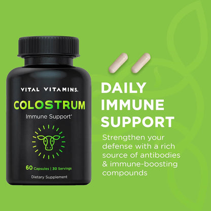 Vital Vitamins Vegan Collagen Booster Capsules + Colostrum Capsules Supplement Gsupps Australia