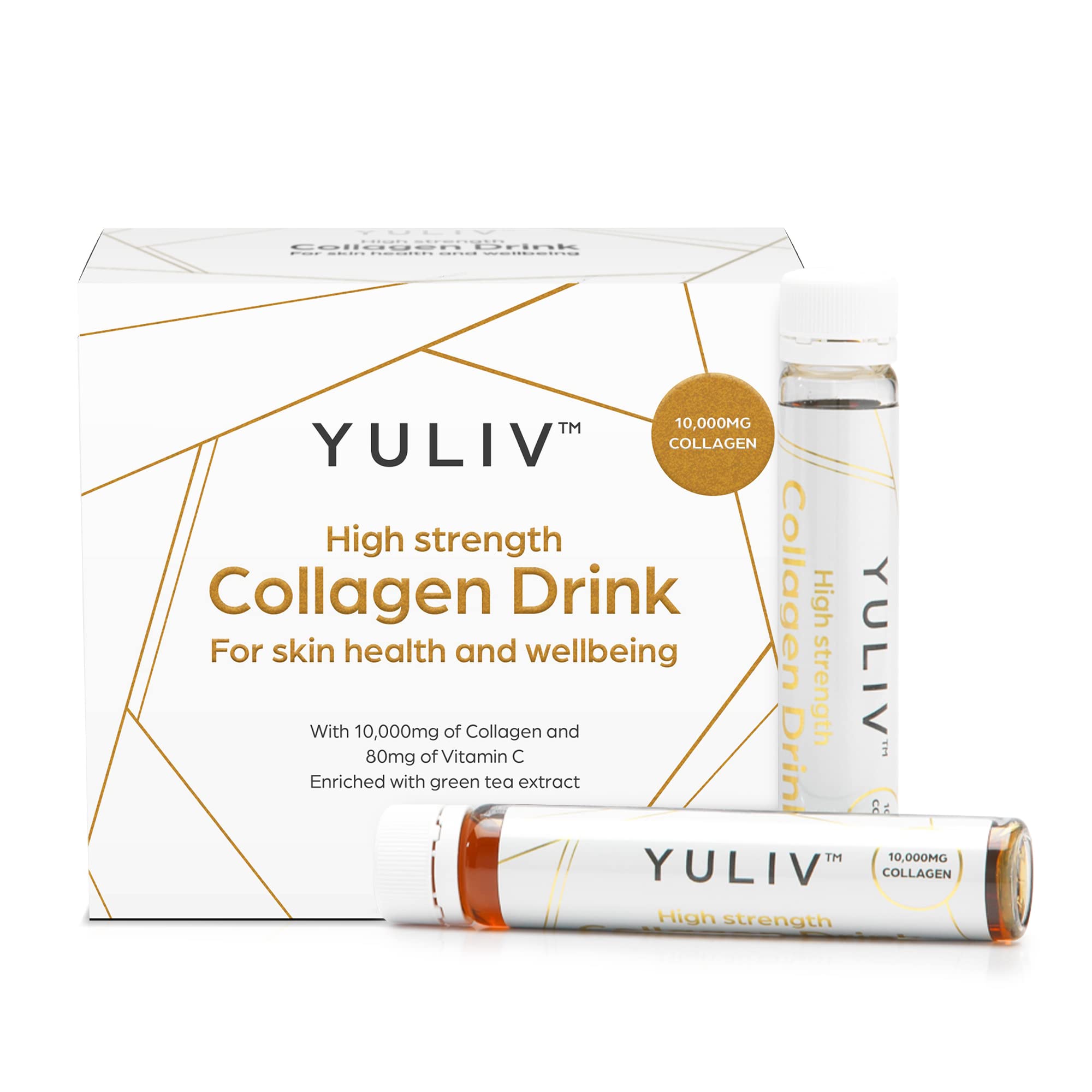 Yuliv High-Dosage Hydrolyzed Collagen Drink - Liquid Collagen Peptides (10000 mg) with Vitamin C for Hair, Skin, and Nails Yuliv buy australia supplements