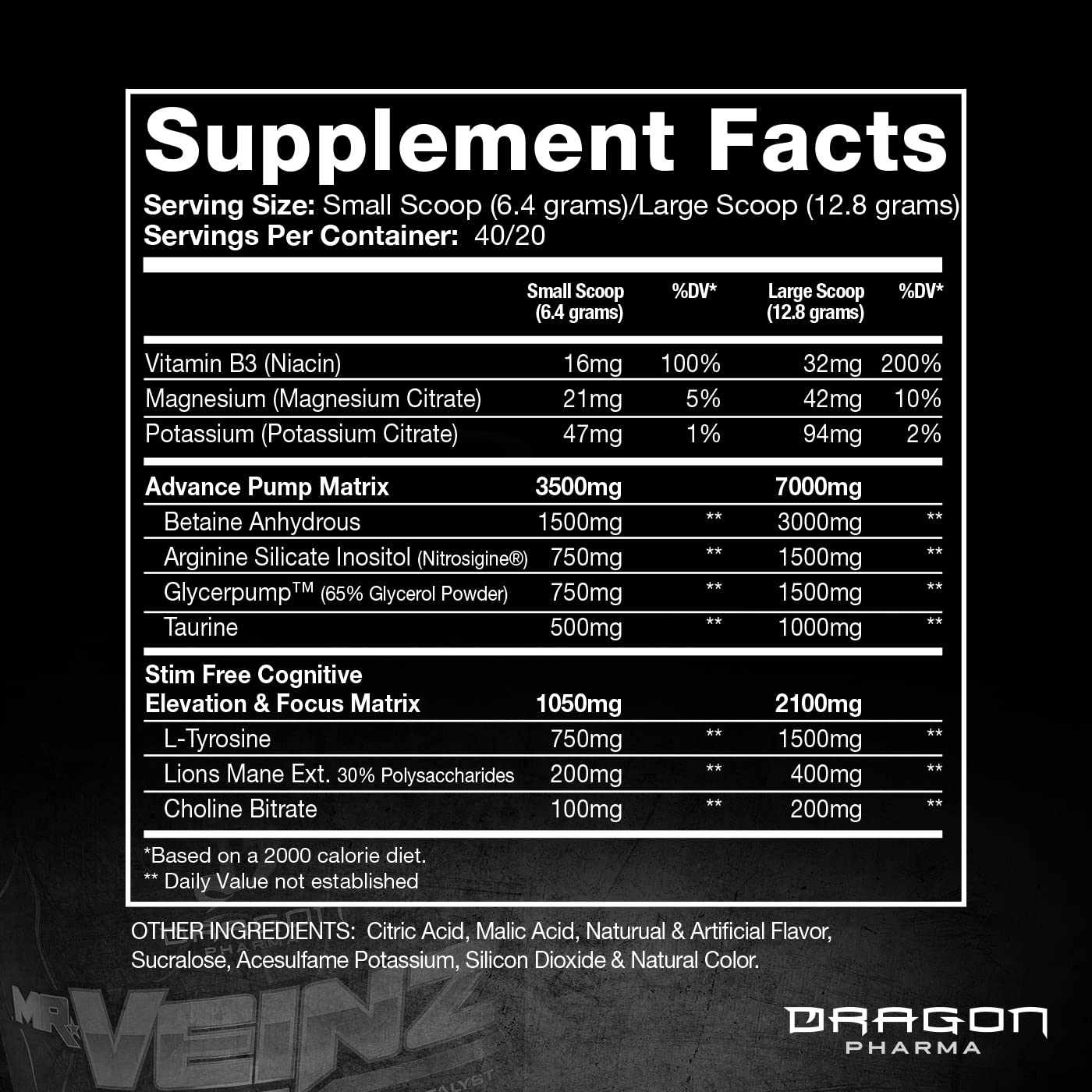 DRAGON PHARMA Mr. Veinz Stim Free Pre-Workout, Extreme Pump & Nootropic Catalyst DRAGON PHARMA buy australia supplements